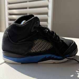 Jordan 5 Retro Racer Blue Kids Sneakers Black and Blue